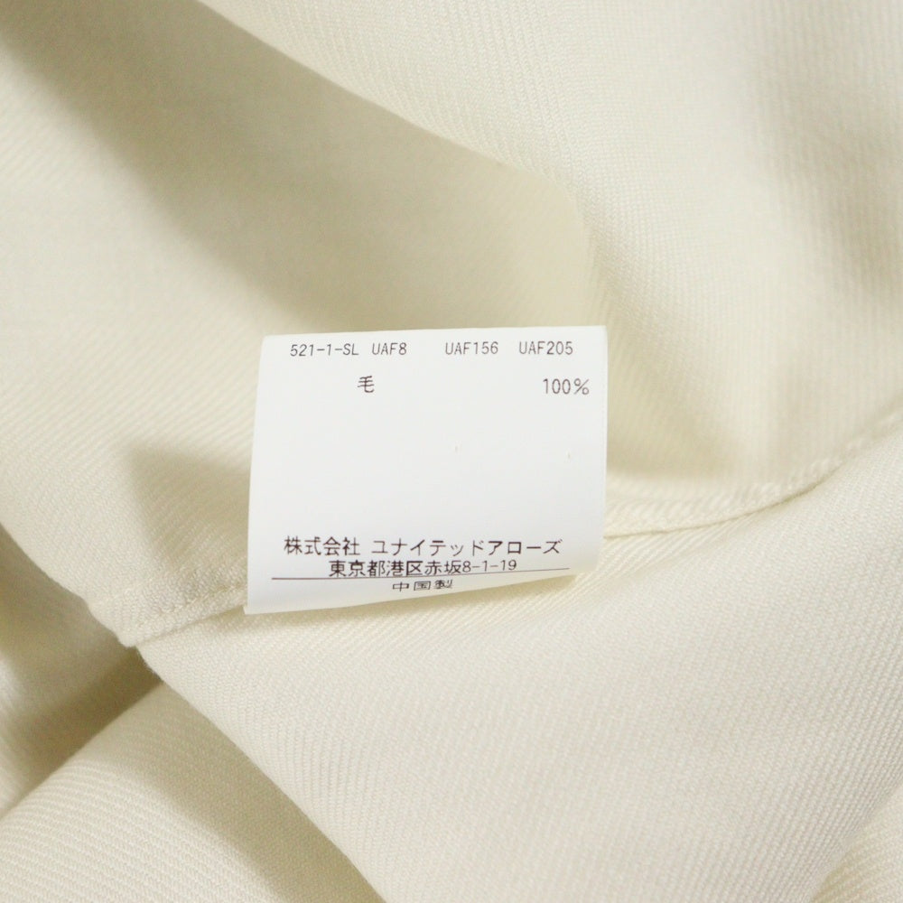 UNITED ARROWS(ユナイテッドアローズ) Wool Stand Collar L/S Shirt ウール スタンドカラー 長袖シャツ アイボリー 1111-199-2787