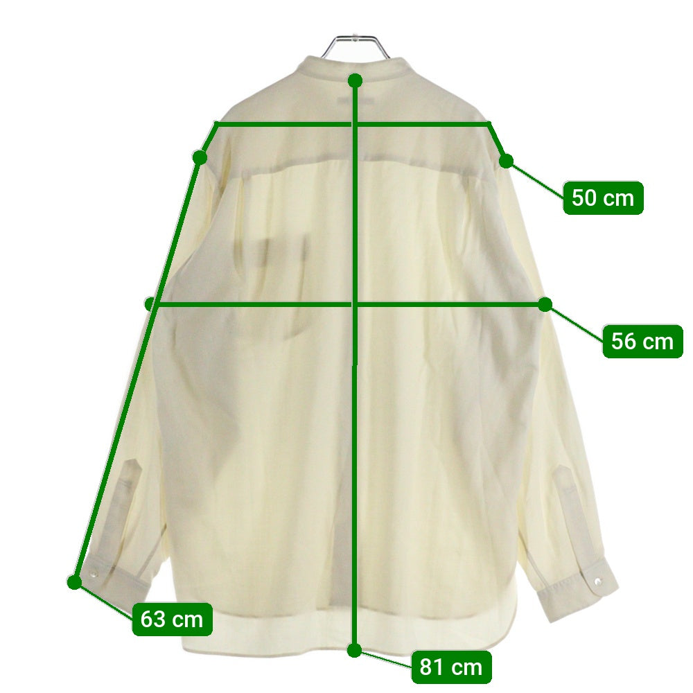 UNITED ARROWS(ユナイテッドアローズ) Wool Stand Collar L/S Shirt ウール スタンドカラー 長袖シャツ アイボリー 1111-199-2787