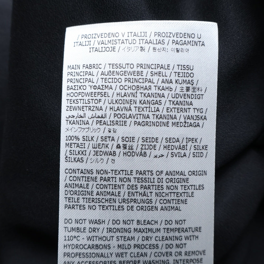 Maison Margiela 1(メゾンマルジェラ) 24AW ロング シルク 長袖シャツ ブラック S51DT0015 S78059