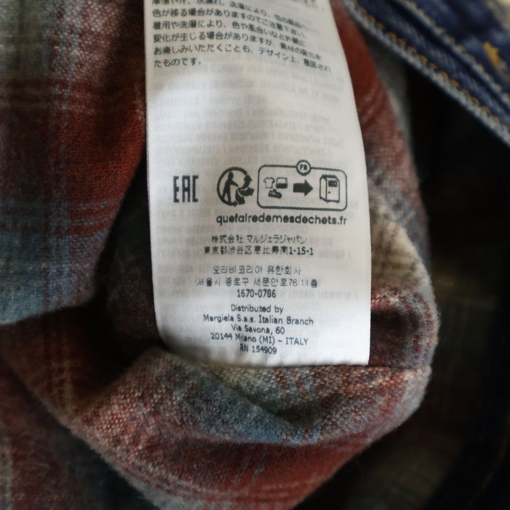 Maison Margiela 0(メゾンマルジェラ) 23AW ×PENDLETON ペンドルトン ウエスタンヨーク ダメージ加工 デニム トラッカージャケット インディゴ S67AM0061 STZ092