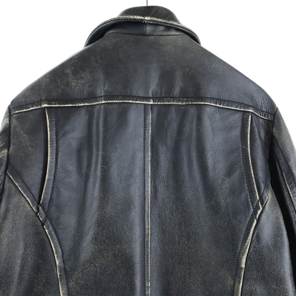 SCHOTT(ショット) ポリスマン ジップアップ レザージャケット ブラック