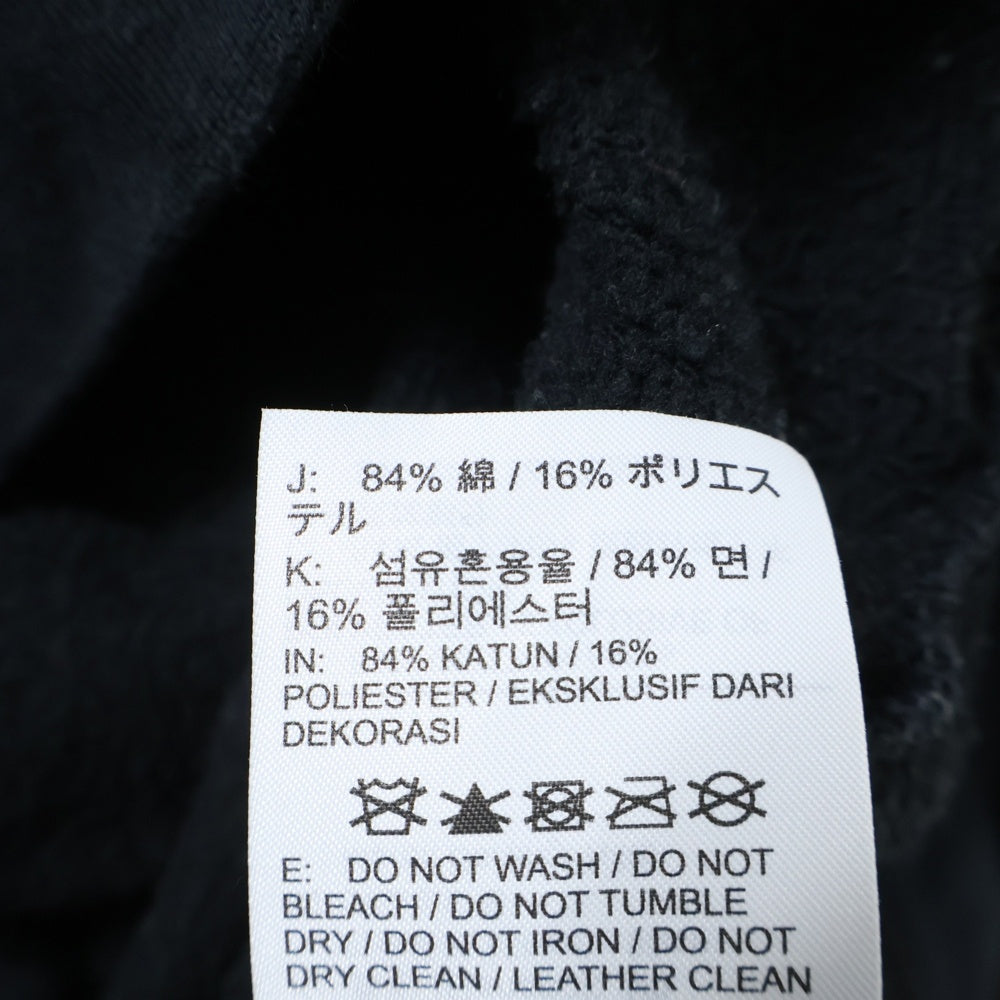 SUPREME(シュプリーム) 19AW ×ナイキ レザーパッチ プルオーバースウェットパーカー フーディー ブラック CK6225-010