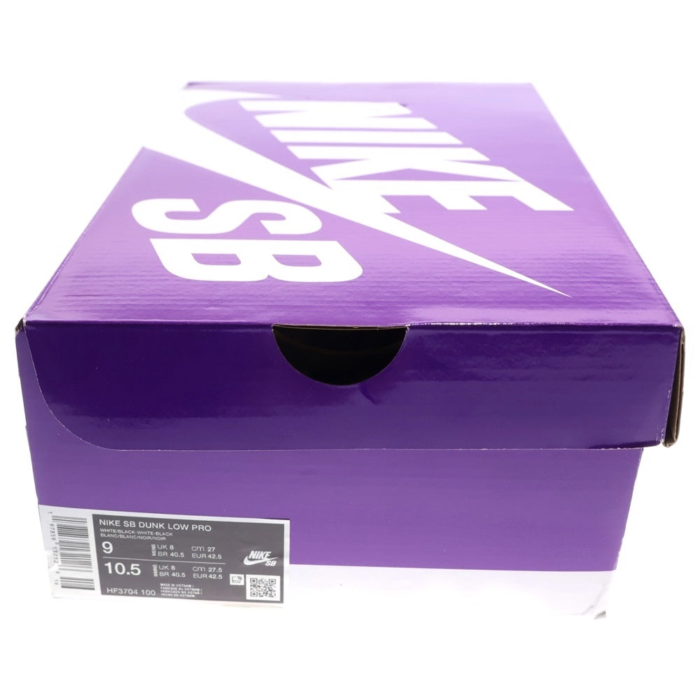 NIKE SB(ナイキエスビー) DUNK LOW PRO ダンク ローカットスニーカー ホワイト/ブラック US9/27cm HF3704-100