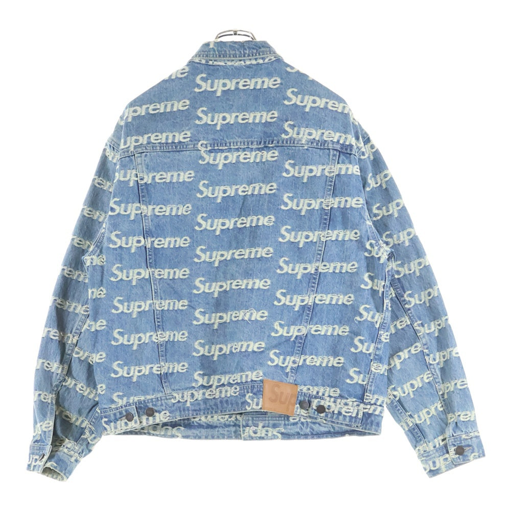 SUPREME(シュプリーム) 21SS Frayed Denim Trucker Jacket フレイドロゴ デニム トラッカージャケット インディゴ