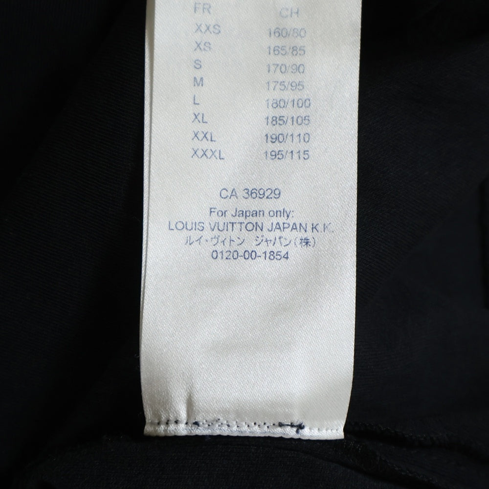 LOUIS VUITTON(ルイヴィトン) 19SS ネックロゴ コットン クルーネック 長袖Tシャツ カットソー ブラック RM191M HUC HGY02W