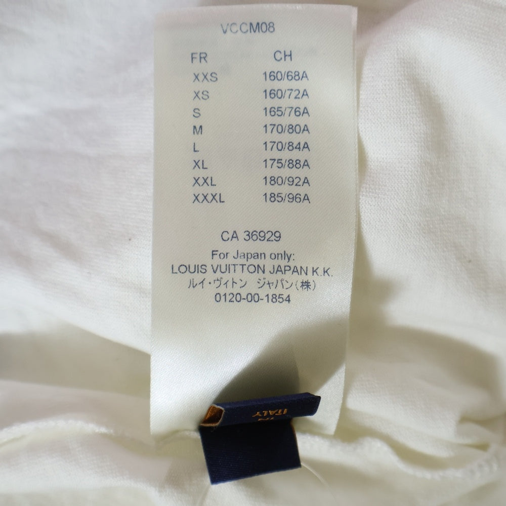 LOUIS VUITTON(ルイヴィトン) 20SS ウィズチェーン ジャガードリブ コットン 半袖Tシャツ カットソー ホワイト RM201M NPG HIY01W