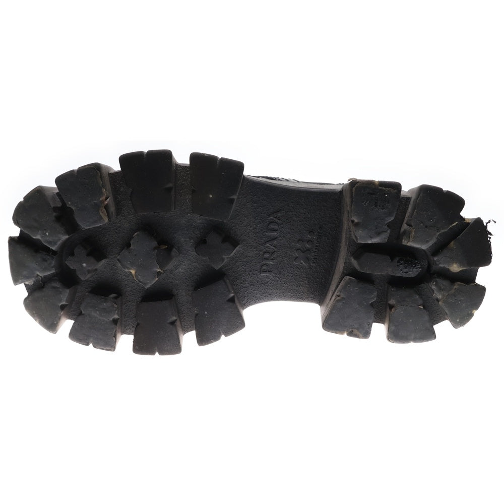 PRADA(プラダ) MONOLITH Re-nylon LACE-UP SHOES モノリス リナイロン レースアップ プレーントゥ レザーシューズ ローカットスニーカー ブラック 2EE342