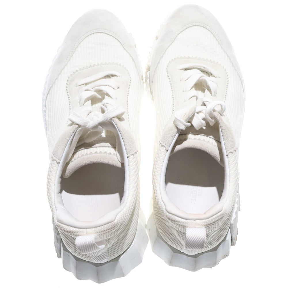 HERMES(エルメス) バウンシング Hロゴ スウェードレザー メッシュ ローカットスニーカー ホワイト