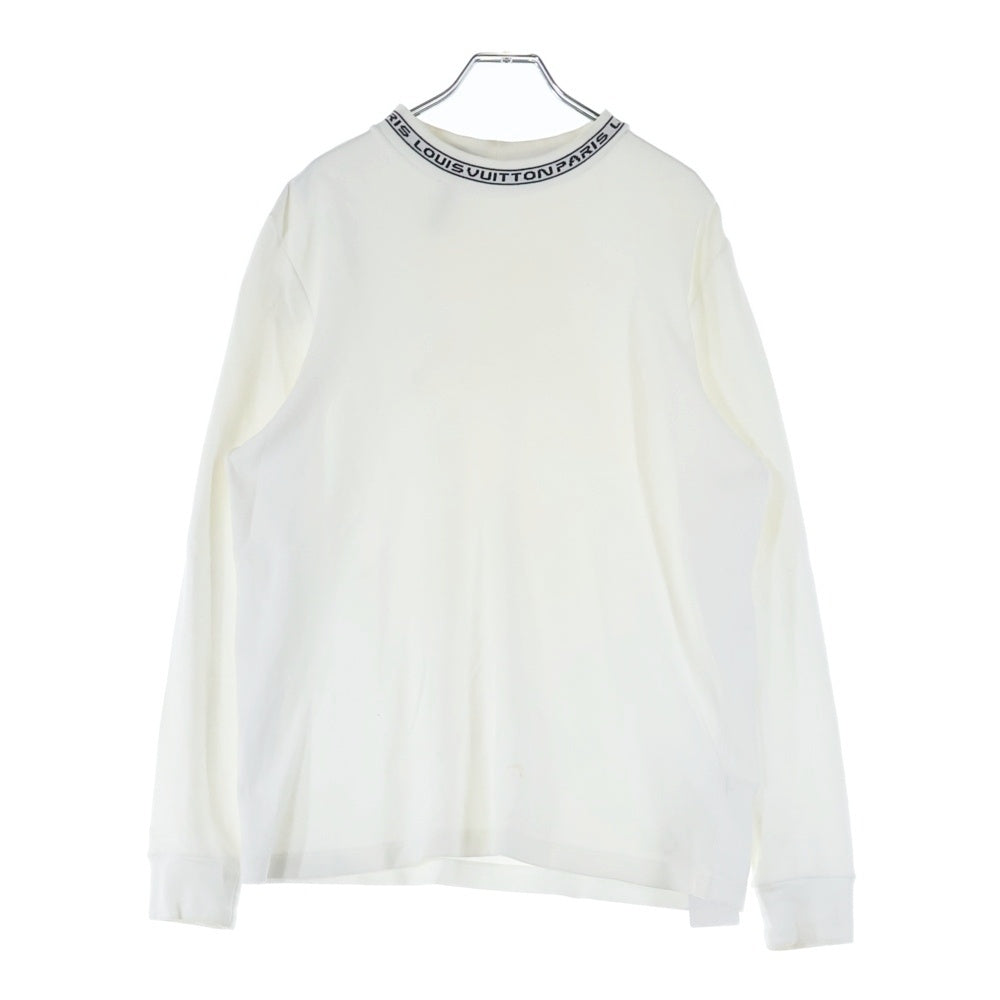 LOUIS VUITTON(ルイヴィトン) 19SS ネックロゴ コットン クルーネック 長袖Tシャツ カットソー ホワイト RM191M HUC HGY02W