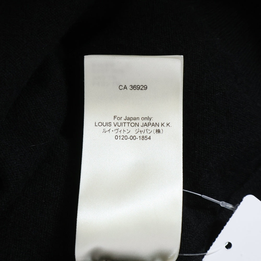 LOUIS VUITTON(ルイヴィトン) 22SS フロントLVロゴ タートルネック カシミヤ ニット セーター ブラック RM221Q JZE HMN41W