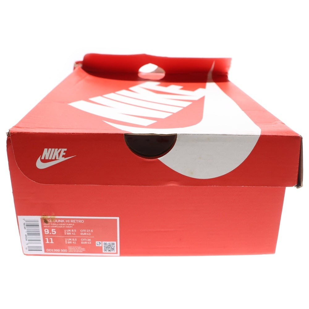 NIKE(ナイキ) DUNK HIGH RETRO LAKERS ダンク レトロ レイカーズ ハイカットスニーカー パープル/イエロー US9.5/27.5cm DD1399-500