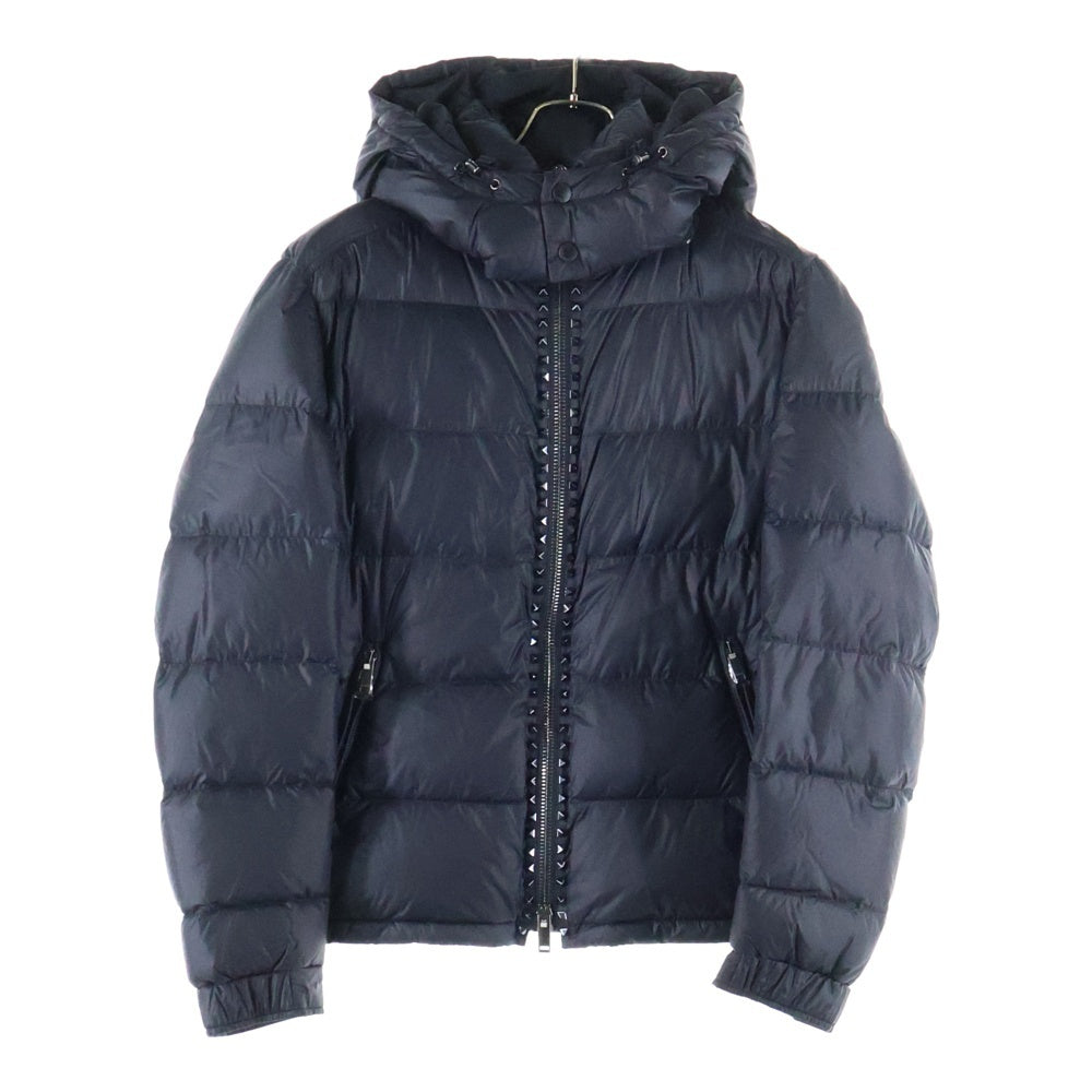 VALENTINO(ヴァレンティノ) Rockstud Untitled Placket Down Jacket ロックスタッズ ナイロン ダウンジャケット ブルゾン ブラック QV3CNA30RLM