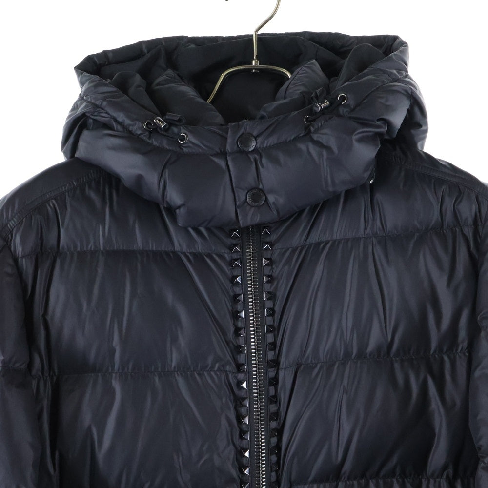 VALENTINO(ヴァレンティノ) Rockstud Untitled Placket Down Jacket ロックスタッズ ナイロン ダウンジャケット ブルゾン ブラック QV3CNA30RLM