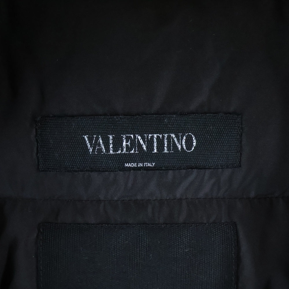 VALENTINO(ヴァレンティノ) Rockstud Untitled Placket Down Jacket ロックスタッズ ナイロン ダウンジャケット ブルゾン ブラック QV3CNA30RLM