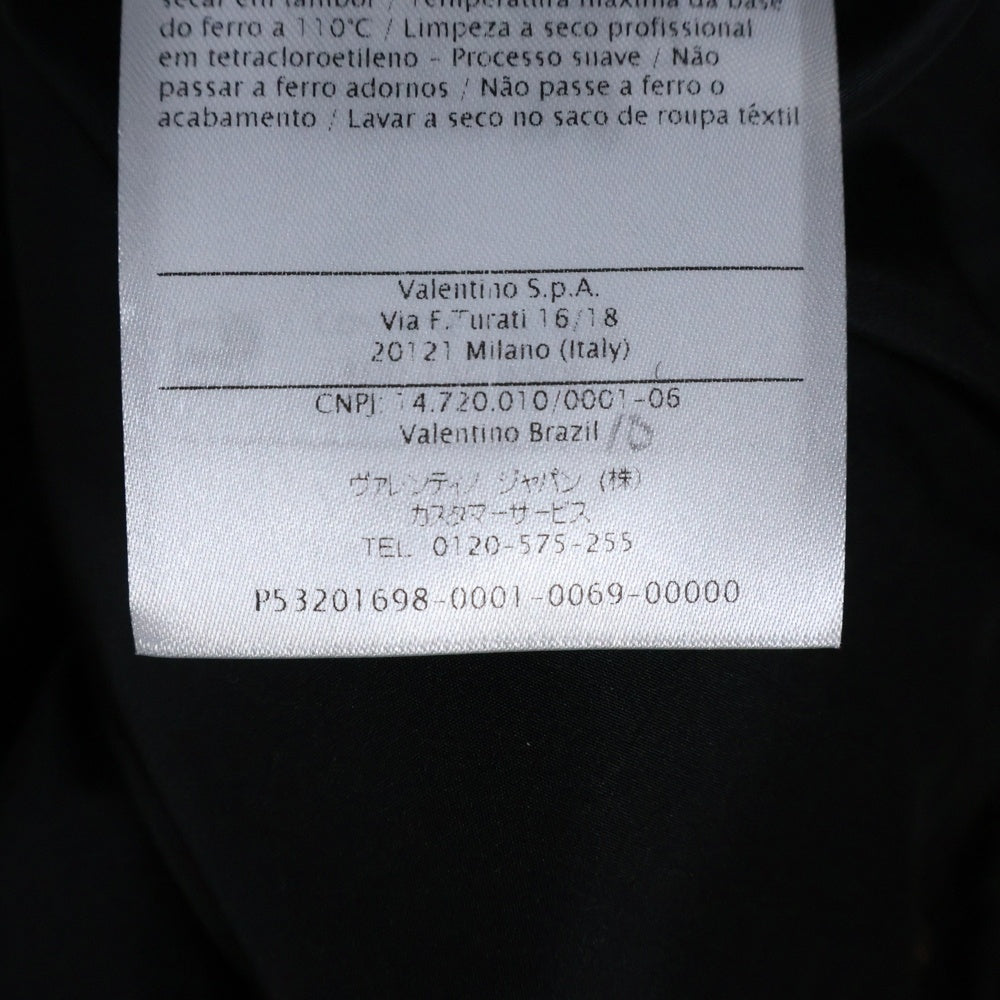 VALENTINO(ヴァレンティノ) Rockstud Untitled Placket Down Jacket ロックスタッズ ナイロン ダウンジャケット ブルゾン ブラック QV3CNA30RLM