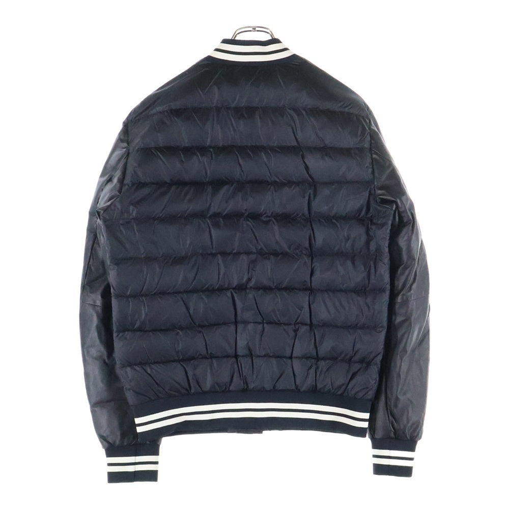 MONCLER(モンクレール) 16AW AUBURN レザー切替 キルティング ナイロン ダウンジャケット ブルゾン ブラック B20914095155 53279