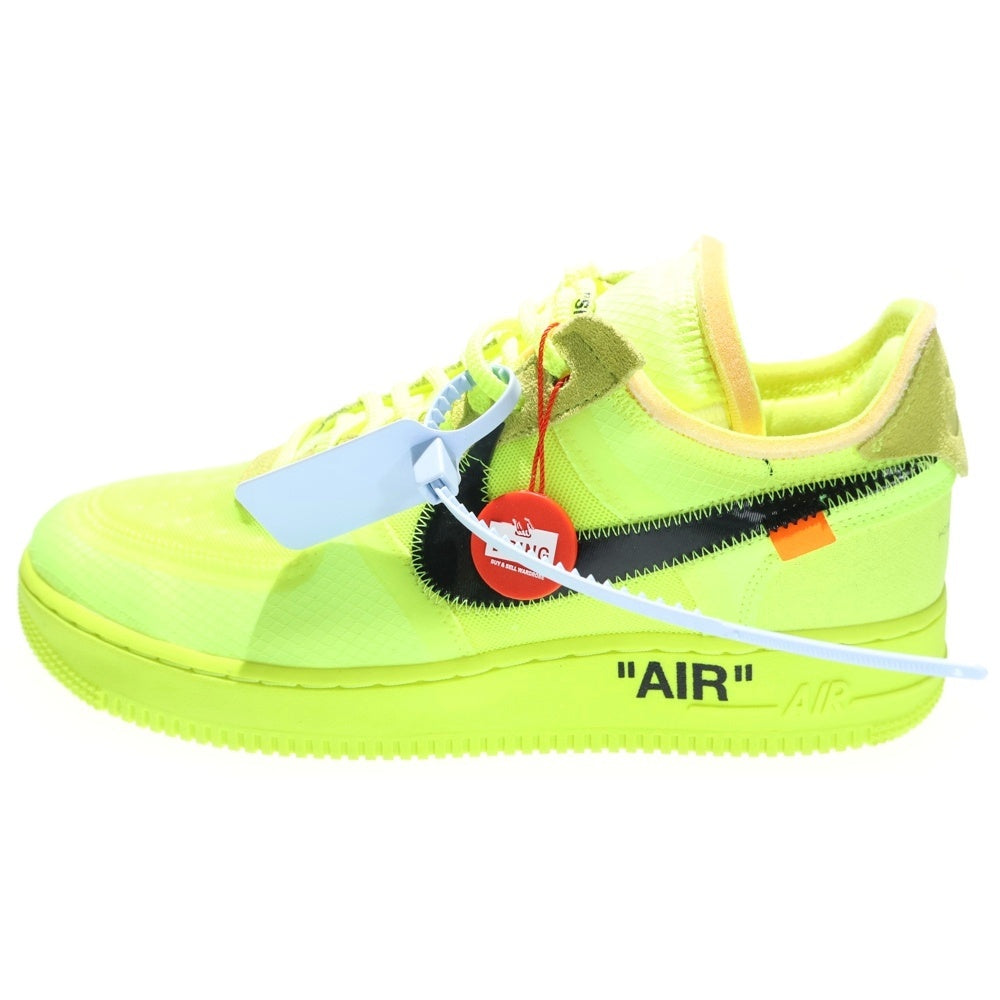 NIKE(ナイキ) ×OFF-WHITE THE 10 AIR FORCE 1 LOW VOLT オフホワイト エアフォース 1 ローカットスニーカー イエロー US10/28cm AO4606-700