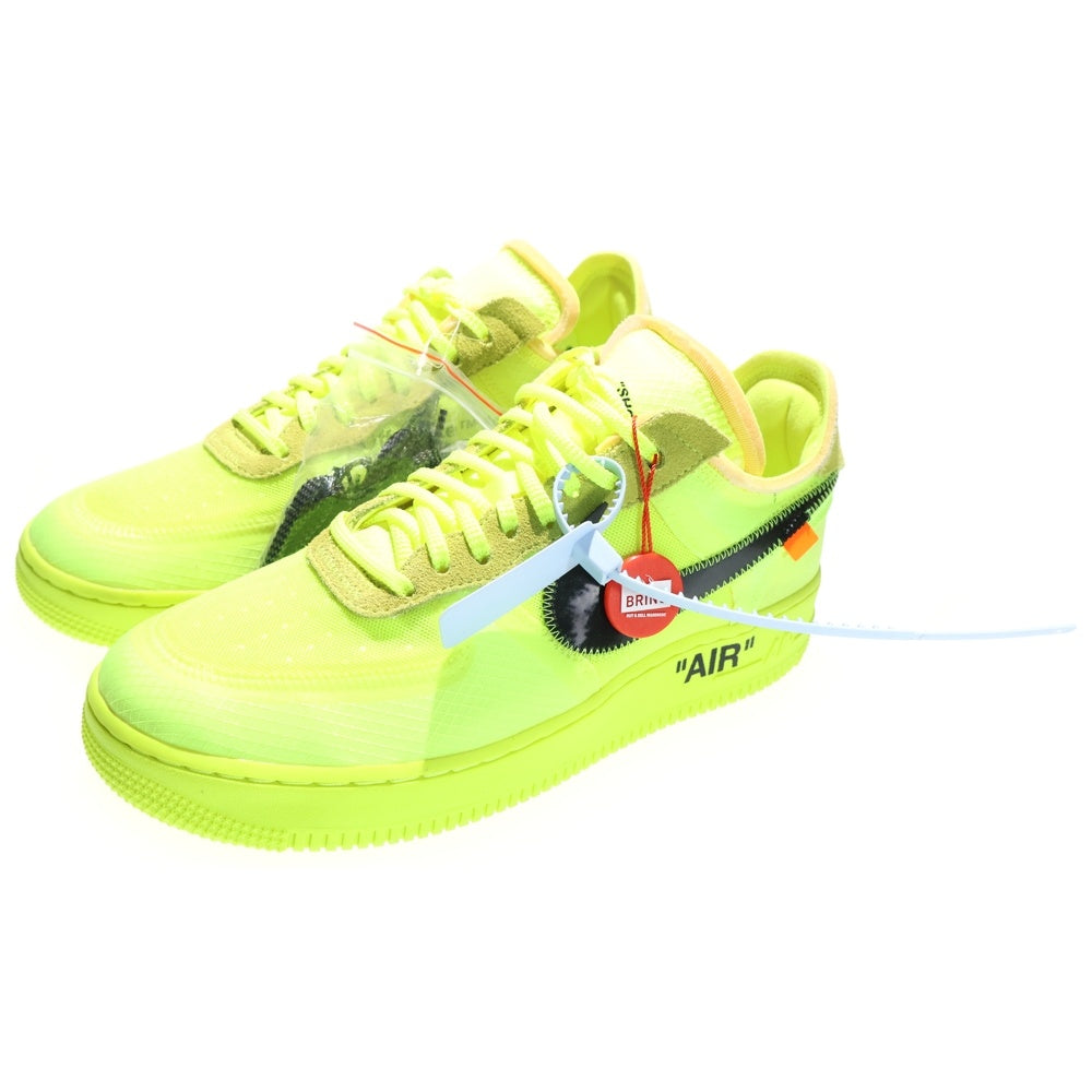 NIKE(ナイキ) ×OFF-WHITE THE 10 AIR FORCE 1 LOW VOLT オフホワイト エアフォース 1 ローカットスニーカー イエロー US10/28cm AO4606-700