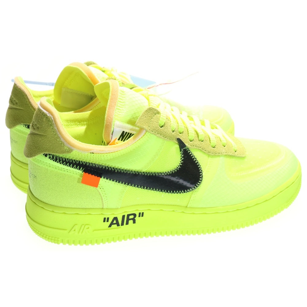 NIKE(ナイキ) ×OFF-WHITE THE 10 AIR FORCE 1 LOW VOLT オフホワイト エアフォース 1 ローカットスニーカー イエロー US10/28cm AO4606-700