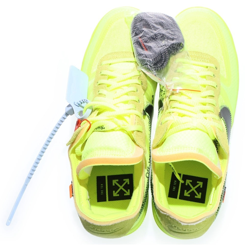 NIKE(ナイキ) ×OFF-WHITE THE 10 AIR FORCE 1 LOW VOLT オフホワイト エアフォース 1 ローカットスニーカー イエロー US10/28cm AO4606-700