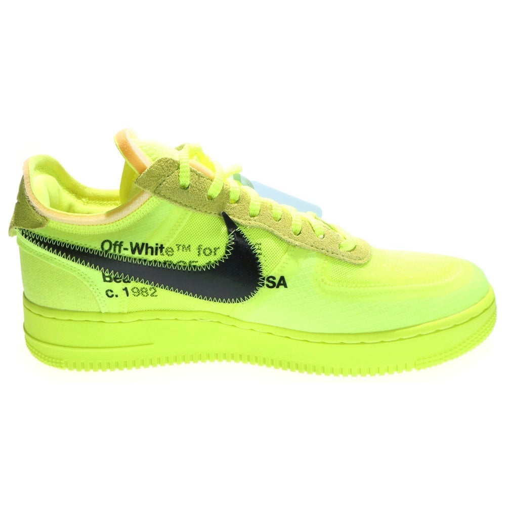 NIKE(ナイキ) ×OFF-WHITE THE 10 AIR FORCE 1 LOW VOLT オフホワイト エアフォース 1 ローカットスニーカー イエロー US10/28cm AO4606-700