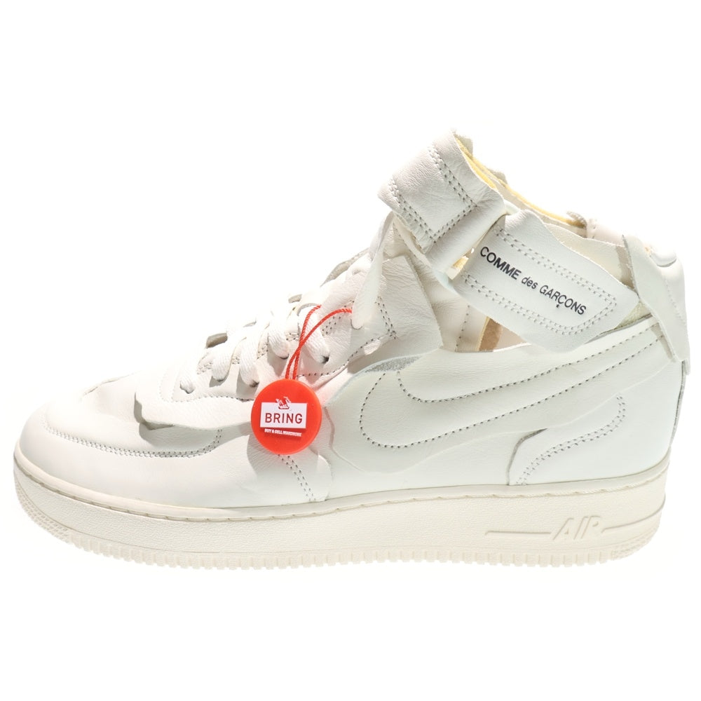 NIKE(ナイキ) ×COMME des GARCONS HOMME PLUS AIR FORCE 1 MID コムデギャルソンオムプリュス エアフォース1 ミッドカットスニーカー ホワイト US10/28cm DC3601-100