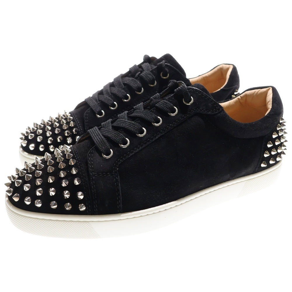 CHRISTIAN LOUBOUTIN(クリスチャンルブタン) スパイクスタッズ スウェードレザー ローカットスニーカー ブラック