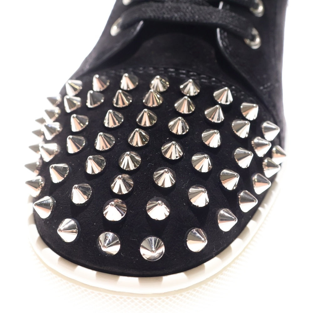 CHRISTIAN LOUBOUTIN(クリスチャンルブタン) スパイクスタッズ スウェードレザー ローカットスニーカー ブラック