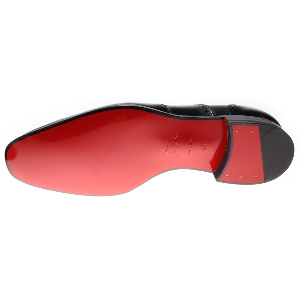 CHRISTIAN LOUBOUTIN(クリスチャンルブタン) メダリオン ウイングチップ レザー ビジネスシューズ ブラック