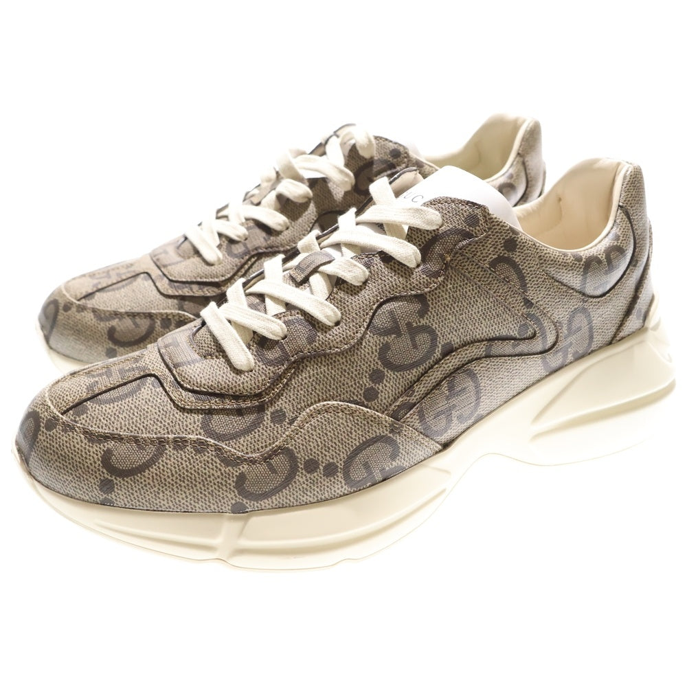 GUCCI(グッチ) 100周年記念 RHYTON ライトン GGスプリーム ローカットスニーカー ブラウン 680870