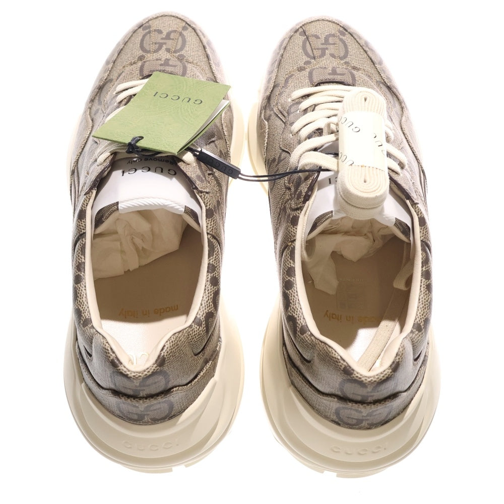 GUCCI(グッチ) 100周年記念 RHYTON ライトン GGスプリーム ローカットスニーカー ブラウン 680870