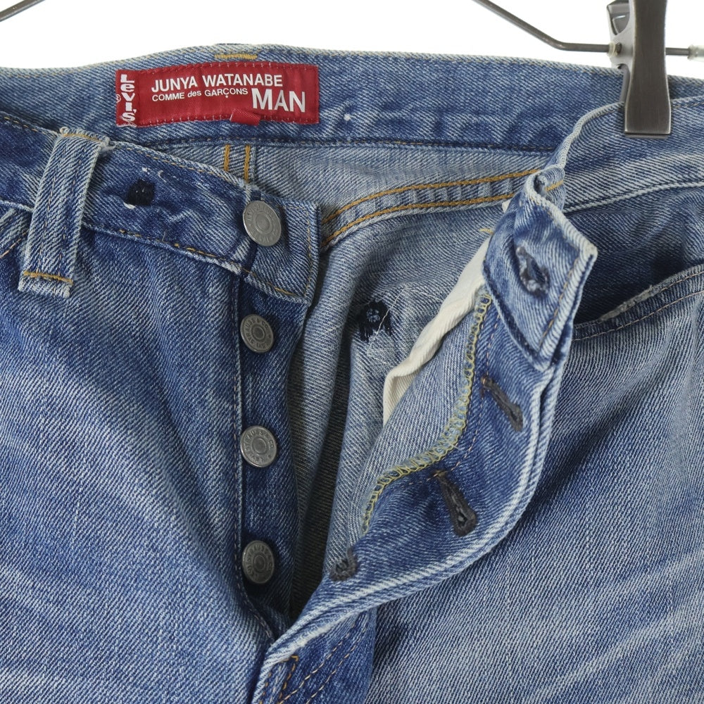 JUNYA WATANABE COMME des GARCONS(ジュンヤワタナベ コムデギャルソン) 09SS ×Levi's リーバイス 501XX ギンガムチェック 再構築 デニムパンツ インディゴ WC-P201 AD2008