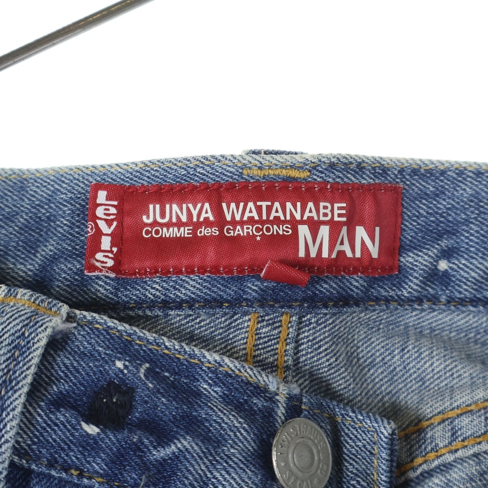 JUNYA WATANABE COMME des GARCONS(ジュンヤワタナベ コムデギャルソン) 09SS ×Levi's リーバイス 501XX ギンガムチェック 再構築 デニムパンツ インディゴ WC-P201 AD2008