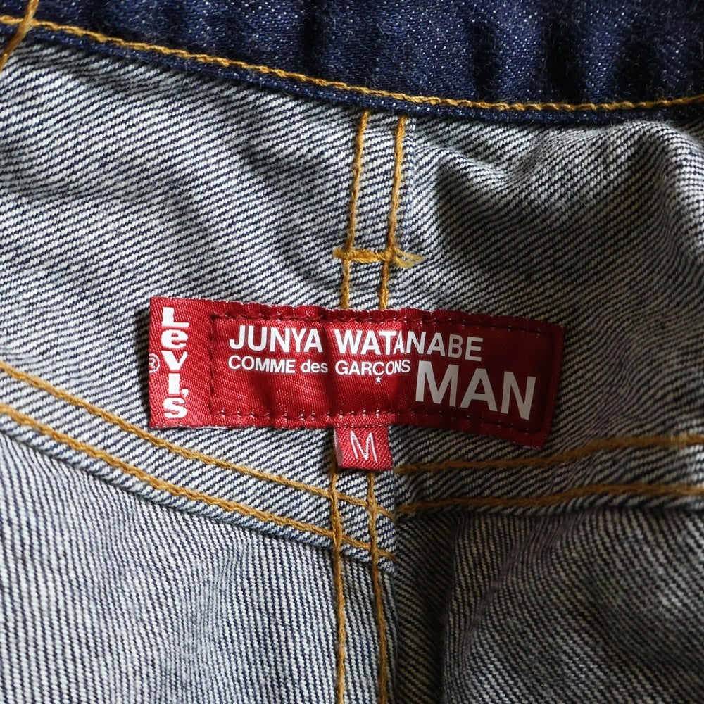 JUNYA WATANABE COMME des GARCONS(ジュンヤワタナベ コムデギャルソン) 07SS ×Levi's リーバイス JW503 立体裁断 セルビッチ デニムパンツ インディゴ WS-P220 AD2006