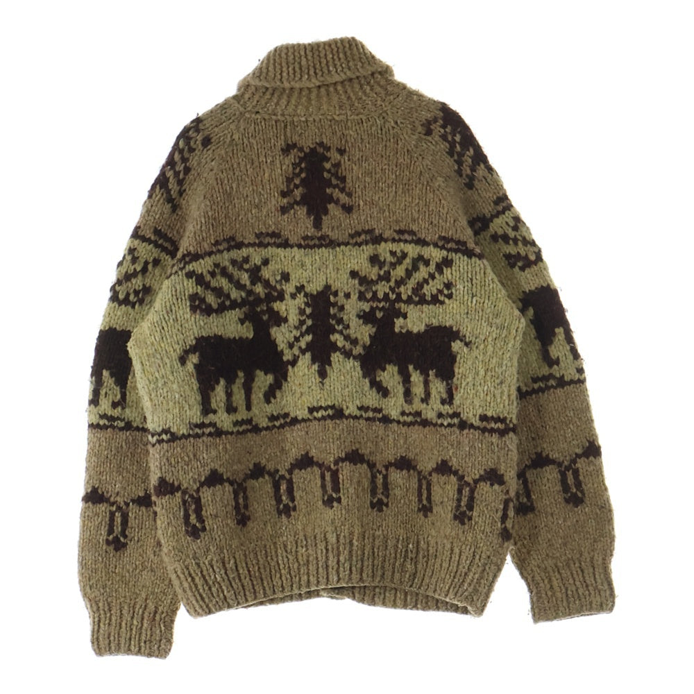 ka na ta(カナタ) COWICHAN SWEATER トナカイ カウチンニットセーター ベージュ