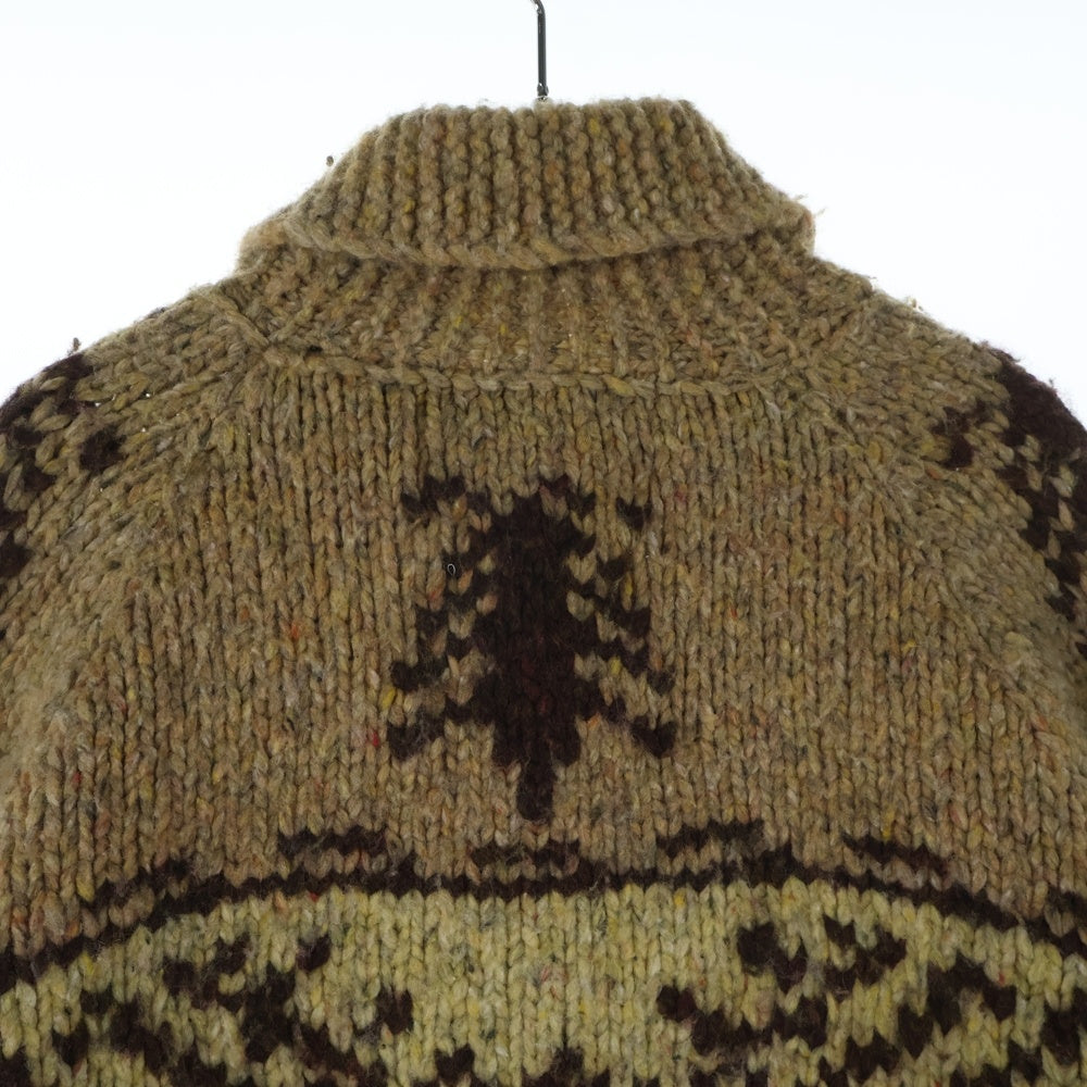 ka na ta(カナタ) COWICHAN SWEATER トナカイ カウチンニットセーター ベージュ