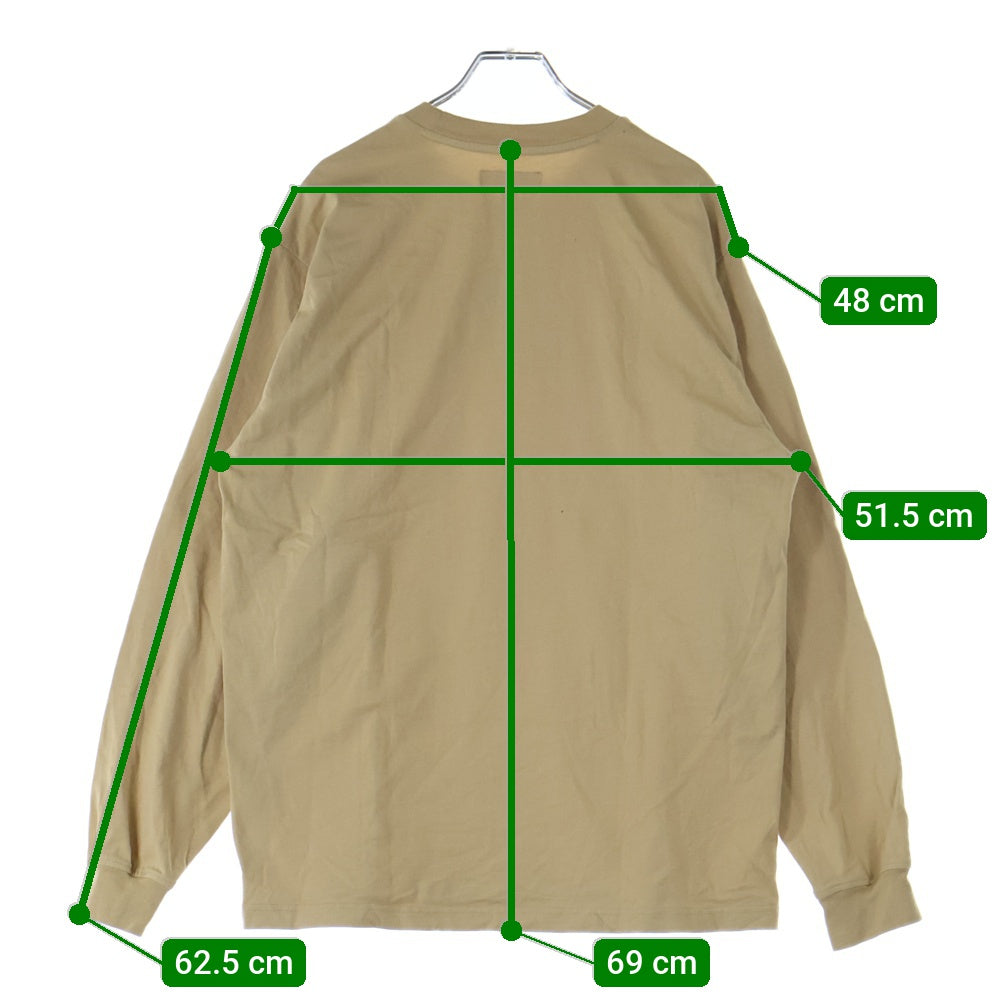 SUPREME(シュプリーム) 24AW Small Box Logo L/S Tee スモールボックスロゴ クルーネック長袖Tシャツ カットソー ベージュ