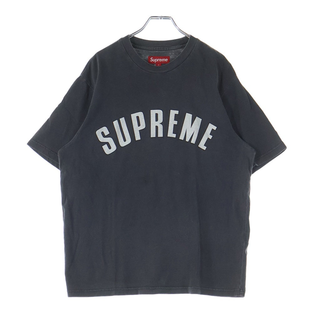 SUPREME(シュプリーム) 24SS Cracked Arc S/S Top Tee アーチロゴ クラックプリント クルーネック半袖Tシャツ カットソー チャコールグレー