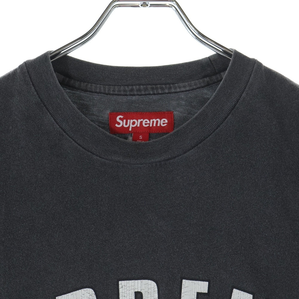 SUPREME(シュプリーム) 24SS Cracked Arc S/S Top Tee アーチロゴ クラックプリント クルーネック半袖Tシャツ カットソー チャコールグレー