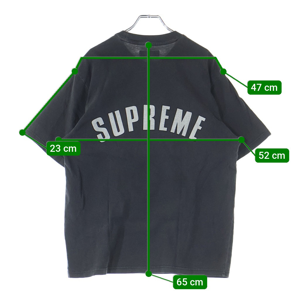 SUPREME(シュプリーム) 24SS Cracked Arc S/S Top Tee アーチロゴ クラックプリント クルーネック半袖Tシャツ カットソー チャコールグレー