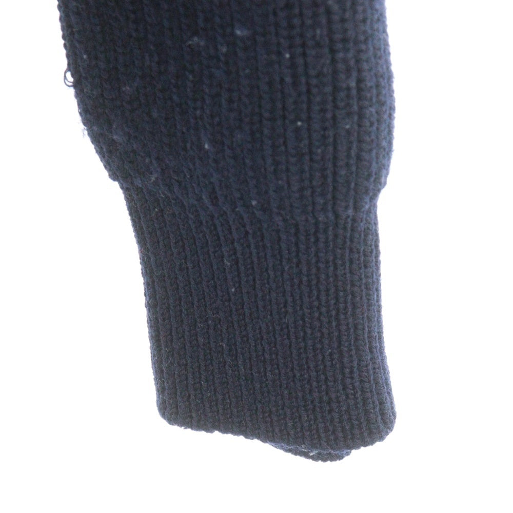 MONCLER(モンクレール) 22AW CARDIGAN TRICOT ナイロン切り替え ジップアップ ニットカーディガン ネイビー H20919B00005 M1131