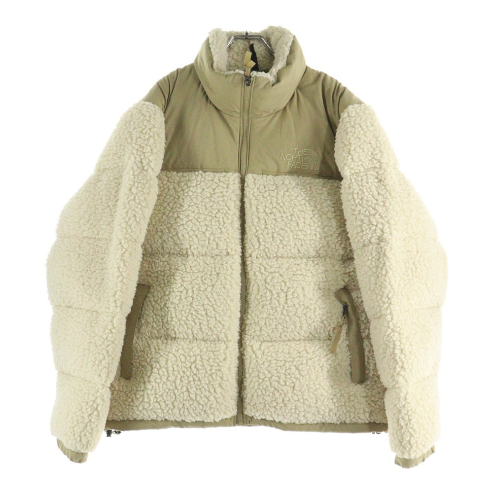 THE NORTH FACE(ザノースフェイス) 21AW SHERPA NUPTSE JACKET シェルパ ヌプシ フリース 切り替え ダウンジャケット ホワイト/ベージュ NF0A5A84