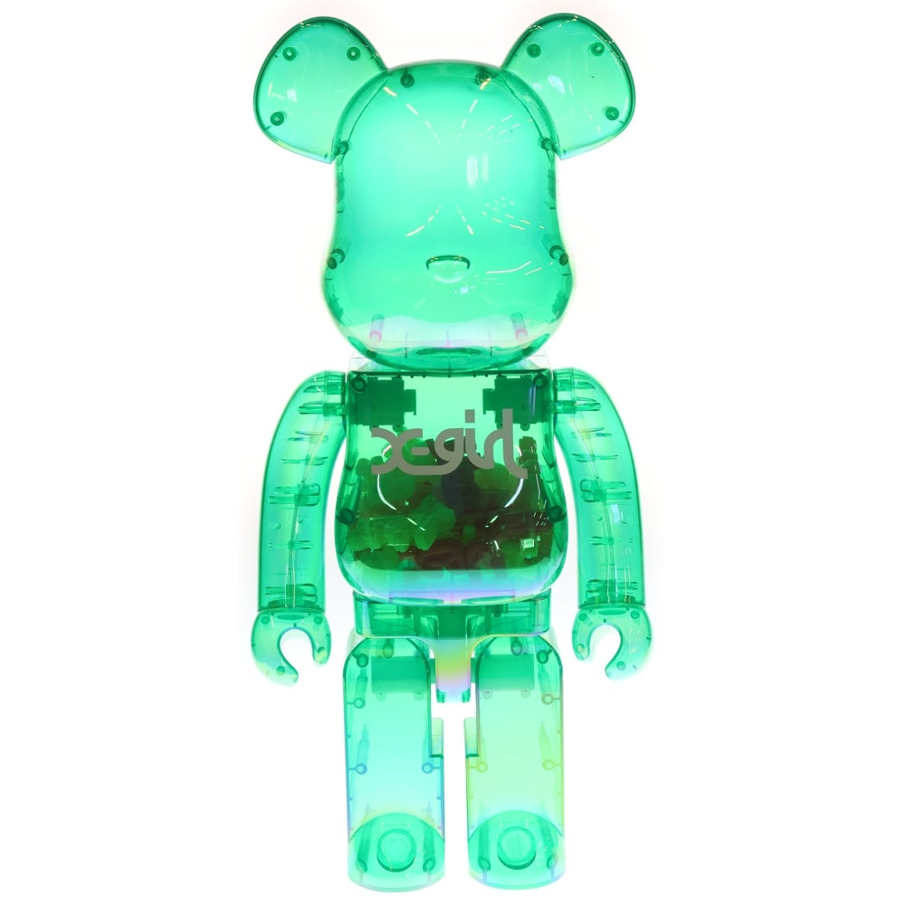 MEDICOM TOY(メディコムトイ) BE@RBRICK X-girl CLEAR GREEN Ver. 1000% ベアブリック エックスガール フィギュア 人形 クリアグリーン