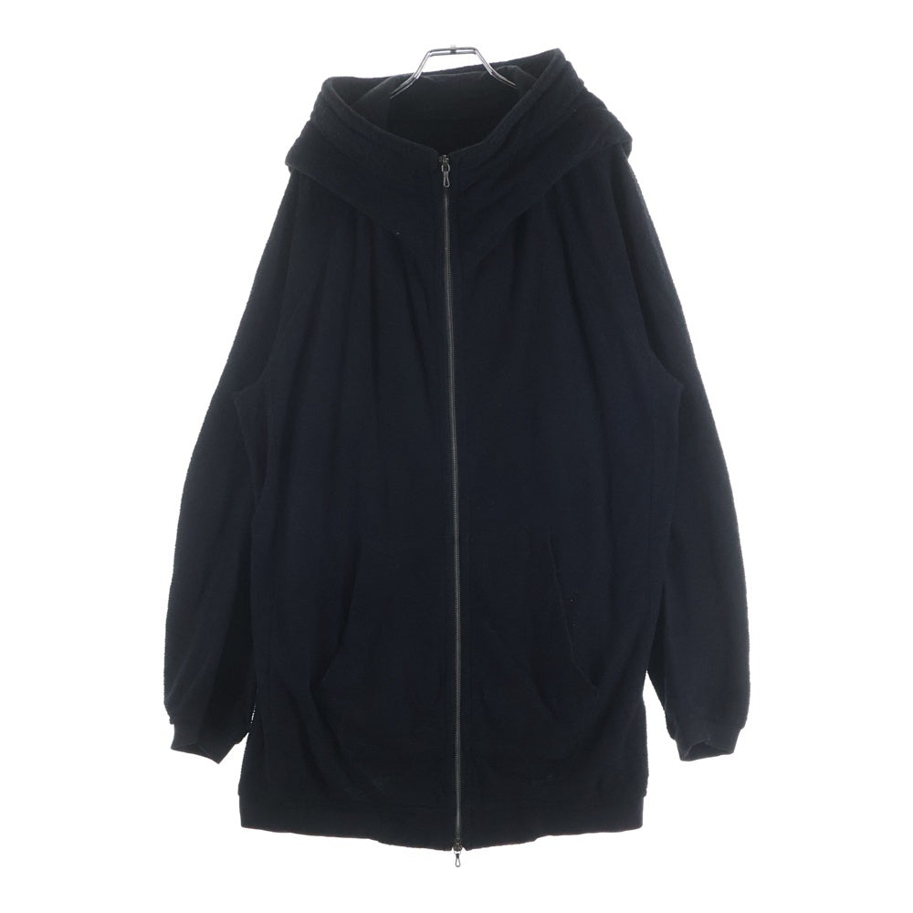 JULIUS(ユリウス) 18AW Pile Zip Hoodie パイル地 ジップアップフーディー パーカー ブラック 627CUM3