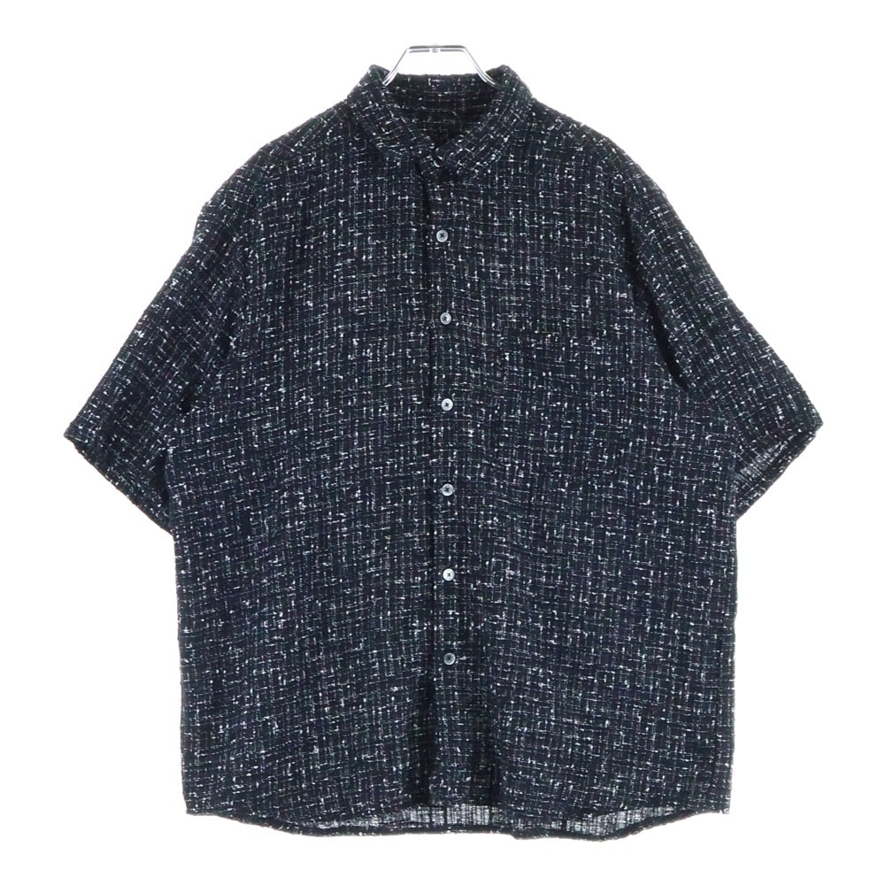 SOPHNET.(ソフネット) 24SS ツイード 半袖シャツ ブラック SOPH-240005