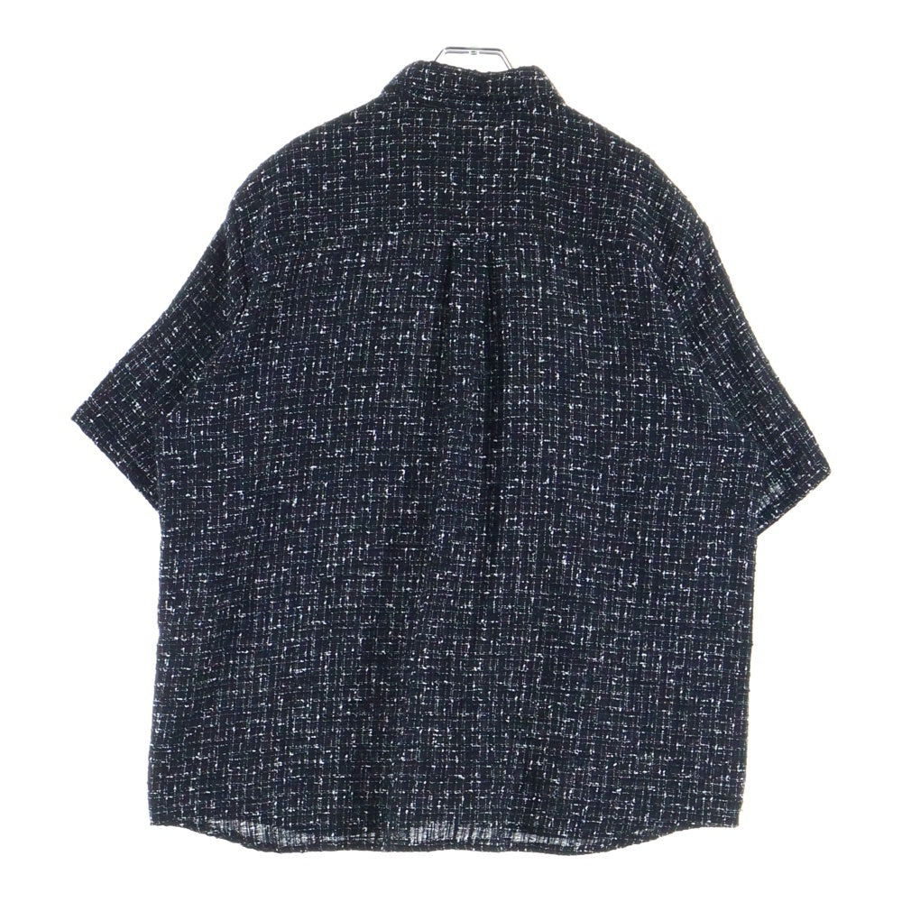SOPHNET.(ソフネット) 24SS ツイード 半袖シャツ ブラック SOPH-240005
