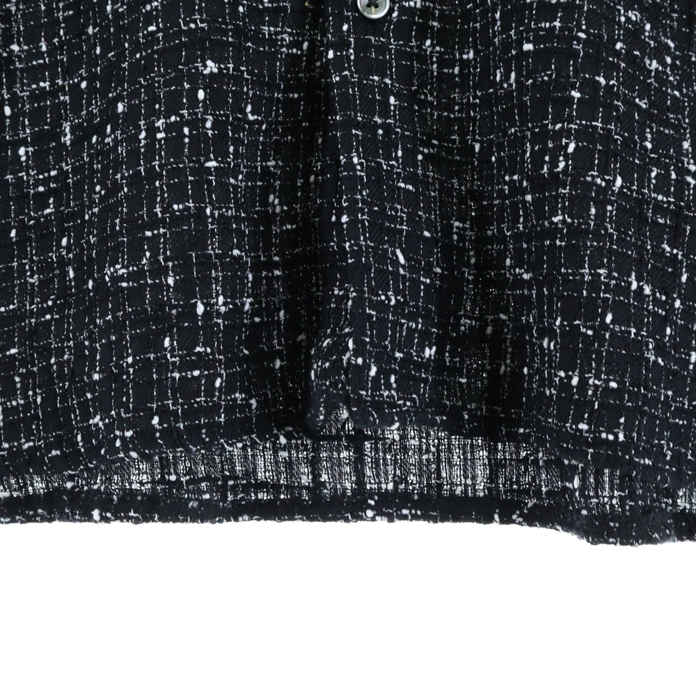 SOPHNET.(ソフネット) 24SS ツイード 半袖シャツ ブラック SOPH-240005