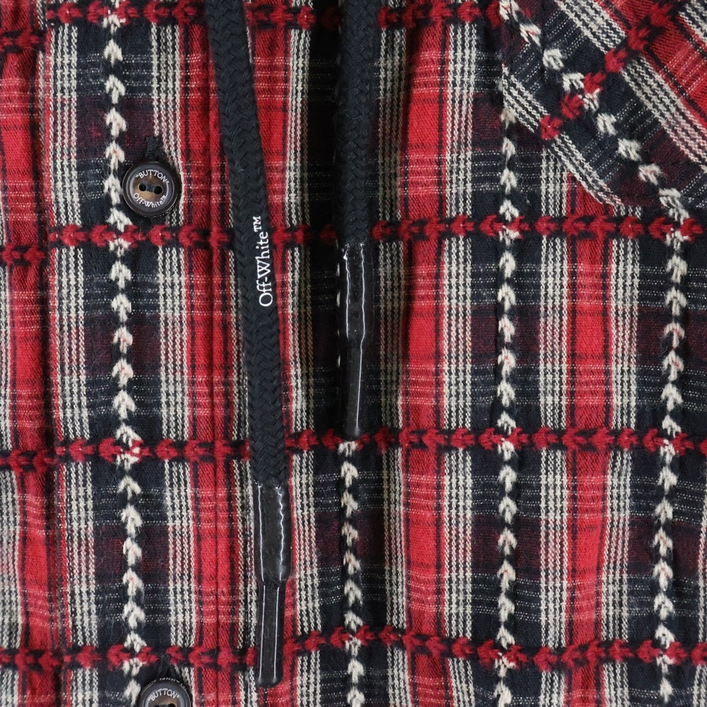OFF-WHITE(オフホワイト) 20AW Plaid Hooded Jacket プレイド チェック フーデット ジャケット レッド OMGA125F20FAB001