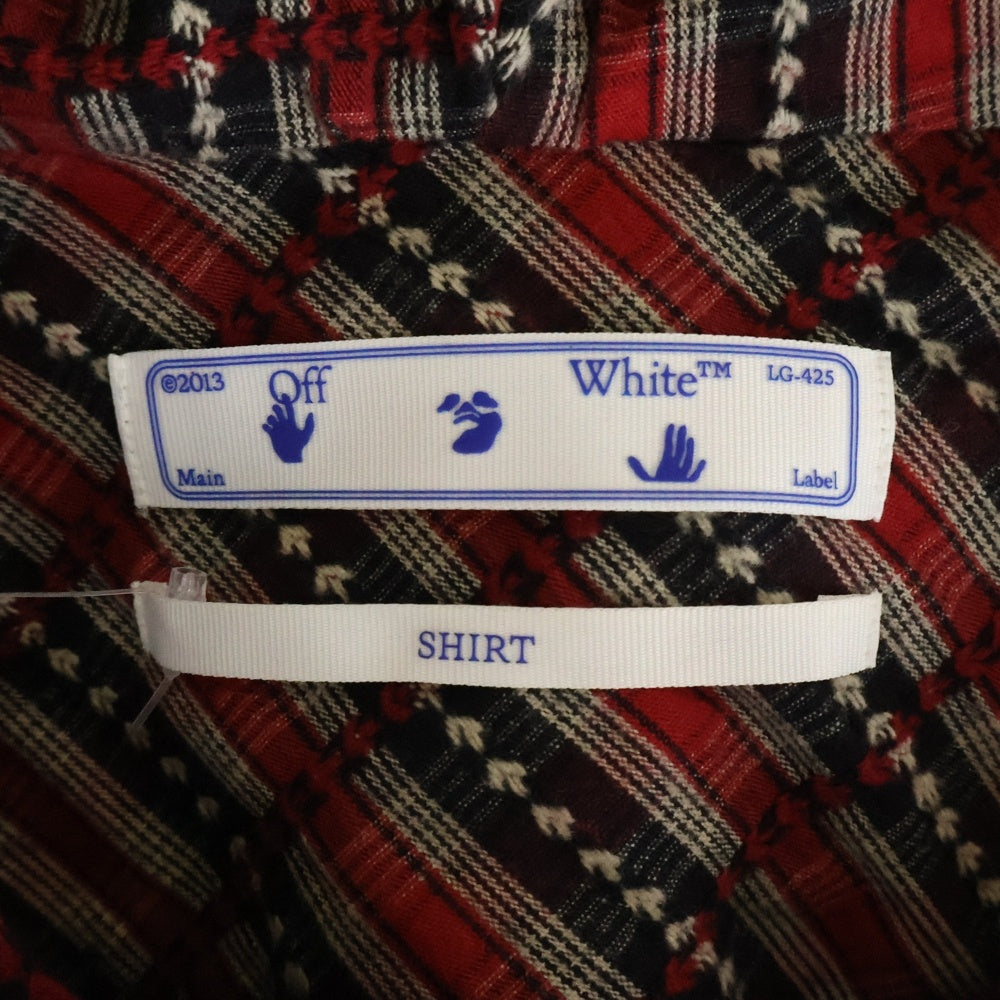 OFF-WHITE(オフホワイト) 20AW Plaid Hooded Jacket プレイド チェック フーデット ジャケット レッド OMGA125F20FAB001