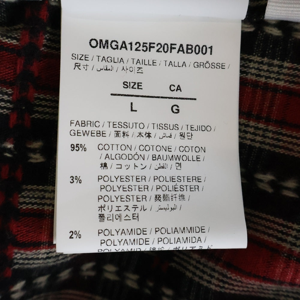 OFF-WHITE(オフホワイト) 20AW Plaid Hooded Jacket プレイド チェック フーデット ジャケット レッド OMGA125F20FAB001